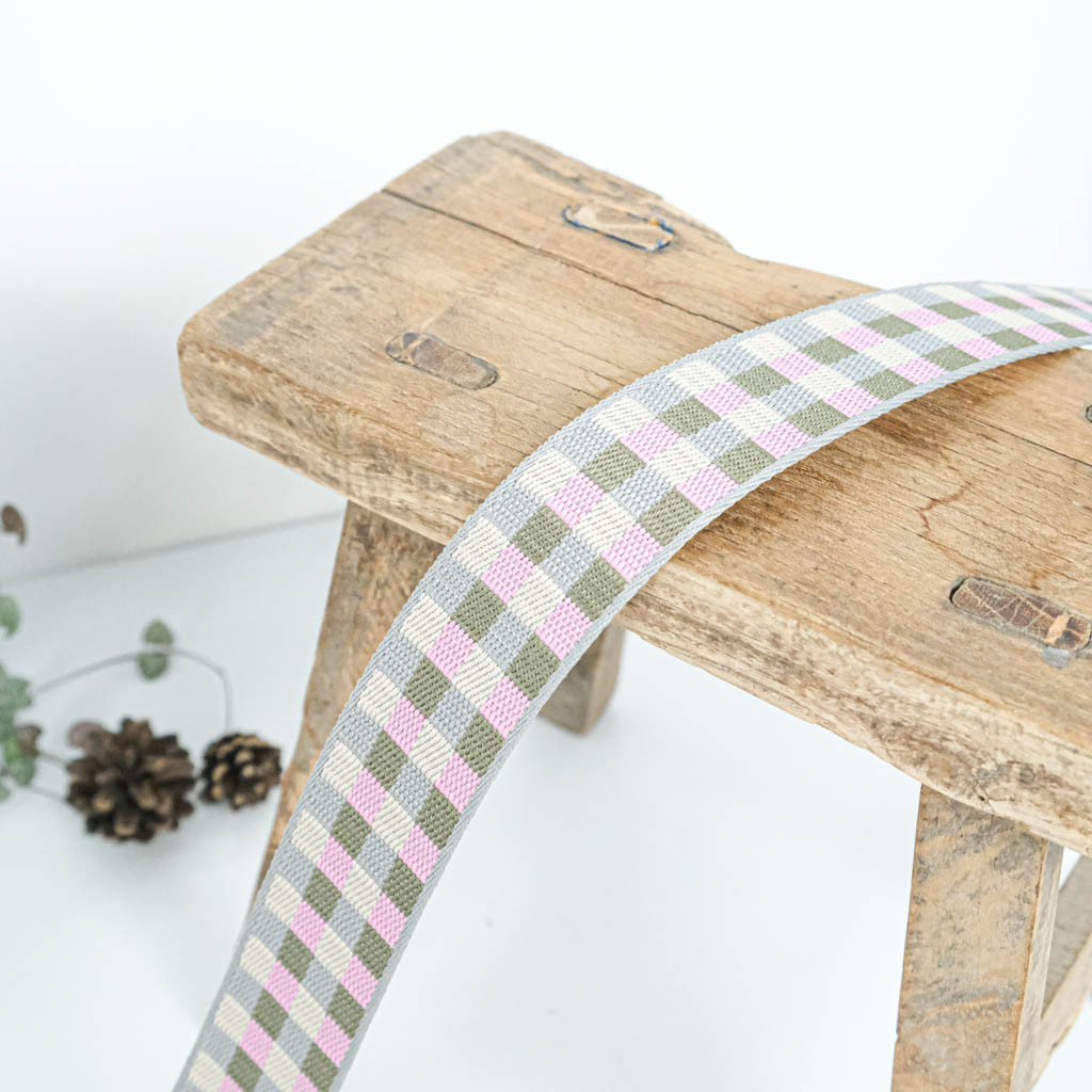 Pink Checkered Strap - Maison Klem